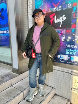「アイテム（キャップ）」を使った、りゅうたさん（メンズ・159cm・30代）の秋コーディネート