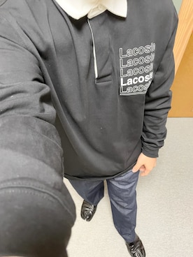 「ラガーシャツ」｜「アイテム（その他シューズ）」を使った、りゅうたさん（メンズ・158cm）の秋コーディネート