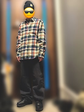 「Levis PReMIUM（リーバイスプレミアム）のアイテム（パンツ）」を使った、U N A G Iさん（メンズ・179cm）の冬コーディネート