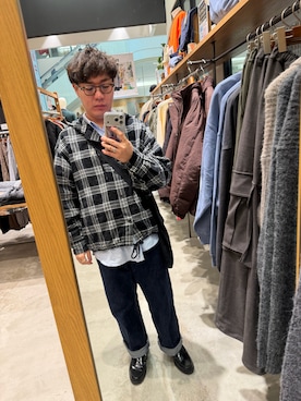 「アイテム（メガネ）」を使った、りょうがさん（メンズ・166cm・20代）の秋コーディネート