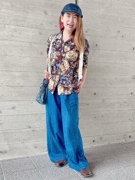 「サマンサモスモス」｜「アイテム（スリッポン）」を使った、みーこさん（レディース・157cm）の秋コーディネート
