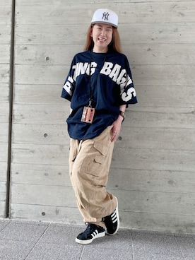 「The Hundreds（ザ ハンドレッツ）のアイテム」を使った、みーこさん（レディース・157cm）の夏コーディネート