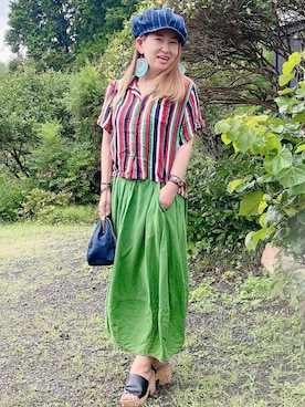 「チチカカ」｜「アイテム（その他）」を使った、みーこさん（レディース・157cm）の夏コーディネート
