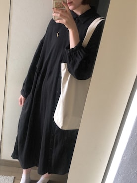 「シサム工房（シサムコウボウ）のアイテム」を使った、早記さん（レディース・158cm）の秋コーディネート
