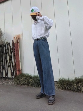 「Guess（ゲス）のアイテム（帽子）」を使った、Eishuさん（メンズ・175cm）の秋コーディネート