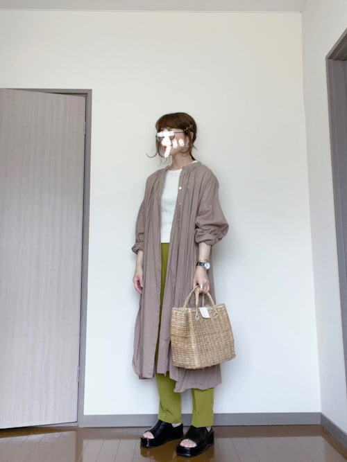 Samansa Mos2（サマンサ モスモス）の「ギャザーハオリシャツ