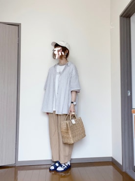 「Miffy（ ミッフィー）のアイテム（アクセサリー）」を使った、ふとまきさん（レディース・155cm）の夏コーディネート