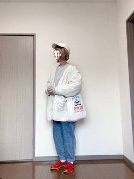 「アイテム（ドレスシューズ）」を使った、ふとまきさん（レディース・155cm）の冬コーディネート