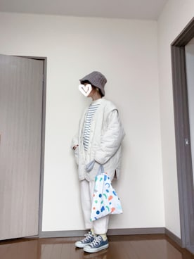 「Samansa Mos2 blue（サマンサモスモスブルー）のアイテム（帽子）」を使った、ふとまきさん（レディース・155cm）の冬コーディネート