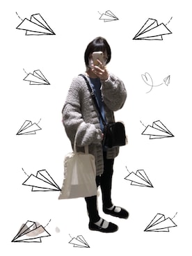 「UNIQLO（ユニクロ）のWOMEN ウルトラストレッチジーンズ（デニムパンツ）」を使った、ふとまきさん（レディース・155cm）の冬コーディネート