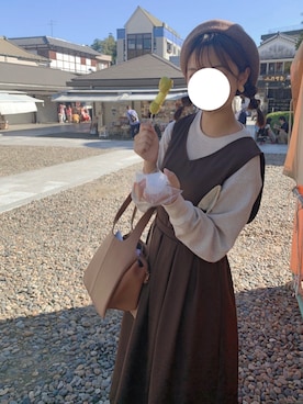 「chelsea new yorkのアイテム（ハンチング/ベレー帽、ブラウン系）」を使った、𝚂𝚊𝚔𝚒さん（レディース・154cm）の秋コーディネート