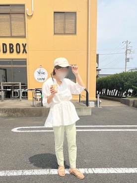 「RETRO GIRL（レトロガール）のアイテム（帽子）」を使った、𝚂𝚊𝚔𝚒さん（レディース・154cm）の春コーディネート