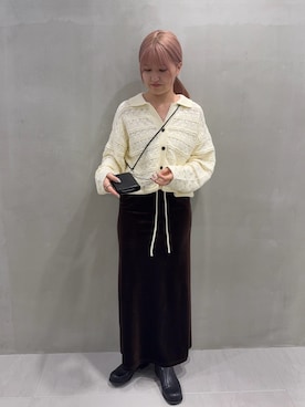 「アイテム（財布）」を使った、ユイさん（レディース・163cm）の秋コーディネート