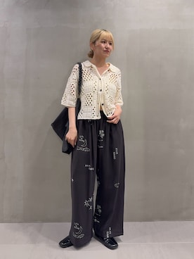 「KBF（ケイビーエフ）のアイテム（パンツ）」を使った、ユイさん（レディース・164cm）の春コーディネート