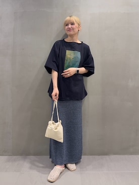 「KBF（ケイビーエフ）のアイテム（シューズ）」を使った、ユイさん（レディース・164cm）の春コーディネート