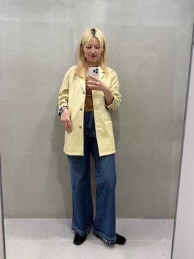 「KBF（ケイビーエフ）のアイテム（ジャケット/アウター）」を使った、ユイさん（レディース・164cm）の秋コーディネート