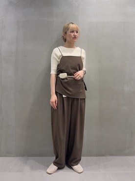 「KBF（ケイビーエフ）のアイテム（シューズ）」を使った、ユイさん（レディース・164cm）の春コーディネート