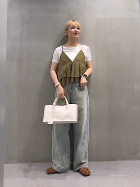 「KBF（ケイビーエフ）のアイテム」を使った、ユイさん（レディース・164cm）の春コーディネート