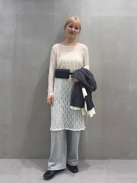 「KBF（ケイビーエフ）のアイテム（ジャケット/アウター）」を使った、ユイさん（レディース・164cm）の春コーディネート