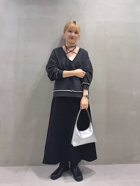 「アイテム（ワンピース/ドレス）」を使った、ユイさん（レディース・163cm）の秋コーディネート