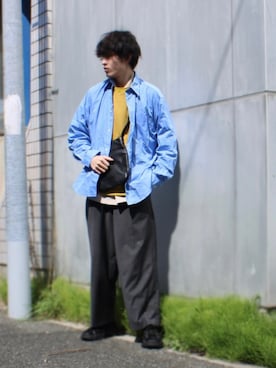 「shiki tokyo（シキトウキョウ）のアイテム（スニーカー）」を使った、takumaさん（メンズ・178cm）の春コーディネート
