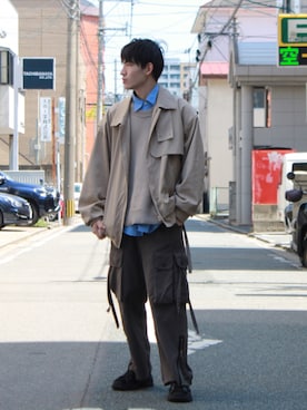 「shiki tokyo（シキトウキョウ）のアイテム（ジャケット/アウター）」を使った、takumaさん（メンズ・178cm）の春コーディネート
