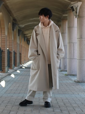 「shiki tokyo（シキトウキョウ）のアイテム（ジャケット/アウター）」を使った、takumaさん（メンズ・178cm）の春コーディネート