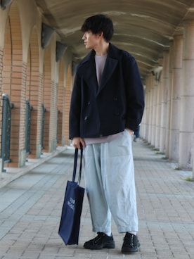 「shiki tokyo（シキトウキョウ）のアイテム（スニーカー）」を使った、takumaさん（メンズ・178cm）の春コーディネート