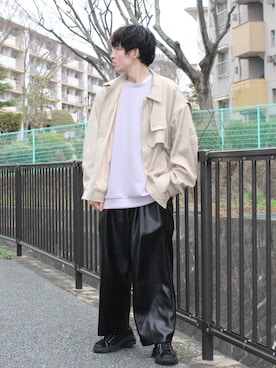 「shiki tokyo（シキトウキョウ）のアイテム（ジャケット/アウター）」を使った、takumaさん（メンズ・178cm）の春コーディネート