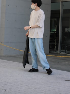 「shiki tokyo（シキトウキョウ）のアイテム（スニーカー）」を使った、takumaさん（メンズ・176cm）の夏コーディネート