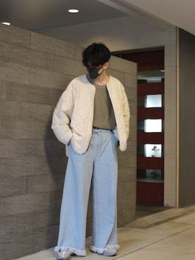 「shiki tokyo（シキトウキョウ）のアイテム（スウェット）」を使った、takumaさん（メンズ・176cm）の春コーディネート