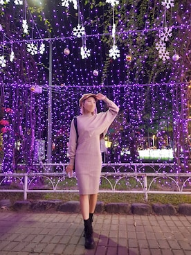 「フユコーデ」｜「アイテム（ブーツ）」を使った、Shanさん（レディース・158cm）の春コーディネート