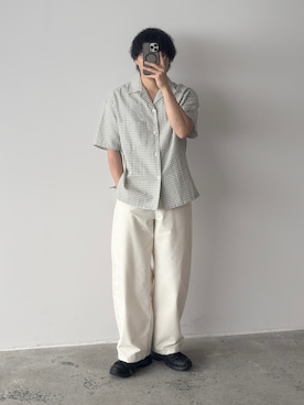 「アイテム（アンダーウェア）」を使った、kurashinoiyashiさん（メンズ・158cm）の夏コーディネート