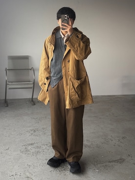 「アイテム（スラックス）」を使った、kurashinoiyashiさん（メンズ・158cm）の秋コーディネート