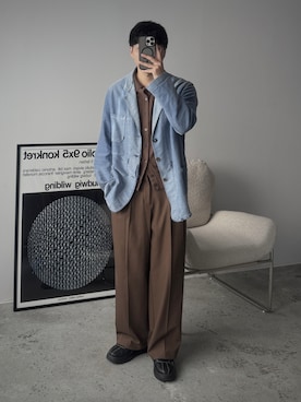「VINTAGE（ヴィンテージ）のアイテム」を使った、kurashinoiyashiさん（メンズ・158cm）の秋コーディネート