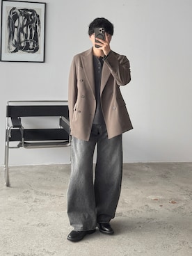 「shiun（シウン）のアイテム」を使った、kurashinoiyashiさん（メンズ・158cm）の冬コーディネート