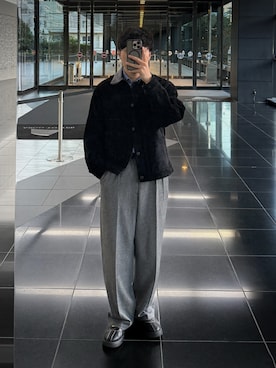 「アイテム（ブルゾン）」を使った、kurashinoiyashiさん（メンズ・158cm）の秋コーディネート