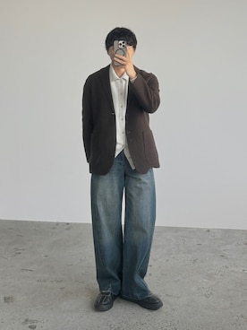 「アイテム（テーラードジャケット）」を使った、kurashinoiyashiさん（メンズ・158cm）の秋コーディネート