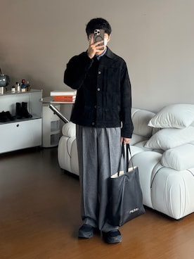 「アイテム（ジャケット/アウター）」を使った、kurashinoiyashiさん（メンズ・158cm）の秋コーディネート