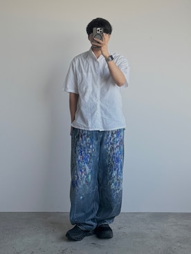 「アイテム（シューズ）」を使った、kurashinoiyashiさん（メンズ・158cm）の夏コーディネート