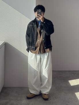 「アイテム（ジャケット/アウター）」を使った、kurashinoiyashiさん（メンズ・158cm）の夏コーディネート