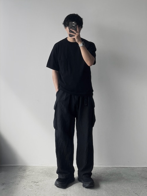 LIDNM（リドム）の「SILK LINEN SUCKER FATIGUE PANTS（カーゴ