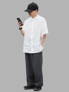 「ADOLFO DOMINGUEZ（アドルフォドミンゲス）のアイテム」を使った、kurashinoiyashiさん（メンズ・160cm）の夏コーディネート
