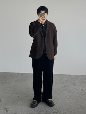 「アイテム（テーラードジャケット）」を使った、kurashinoiyashiさん（メンズ・158cm）の秋コーディネート