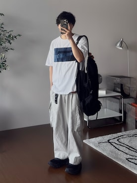 「Llife（ライフ）のアイテム」を使った、kurashinoiyashiさん（メンズ・158cm）の夏コーディネート