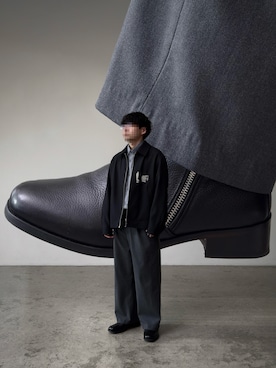 「Llife（ライフ）のアイテム（ブーツ）」を使った、kurashinoiyashiさん（メンズ・160cm）の春コーディネート