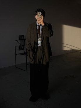 「アイテム（テーラードジャケット）」を使った、kurashinoiyashiさん（メンズ・158cm）の秋コーディネート