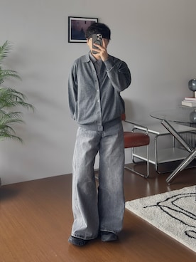 「ワントーンスタイル」｜kurashinoiyashiさん（メンズ・158cm）の秋コーディネート