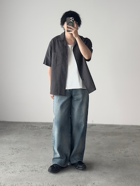 LASER FADE STANDARD STRAIGHT DENIMを使った人気ファッション