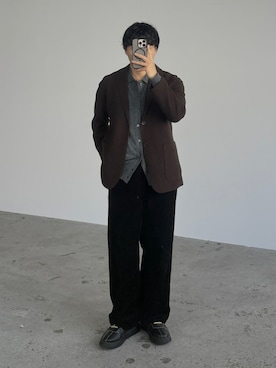 「アイテム（テーラードジャケット）」を使った、kurashinoiyashiさん（メンズ・158cm）の秋コーディネート